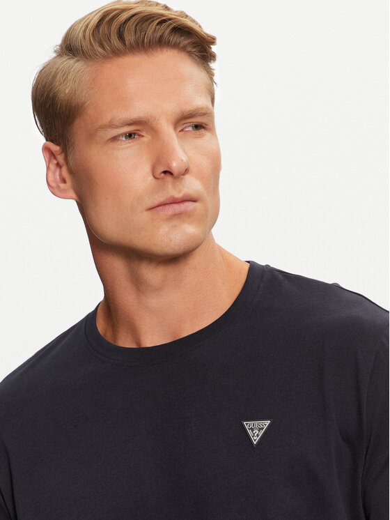 Guess Guess T-Shirt M4YI0A KCCM1 Granatowy Regular Fit