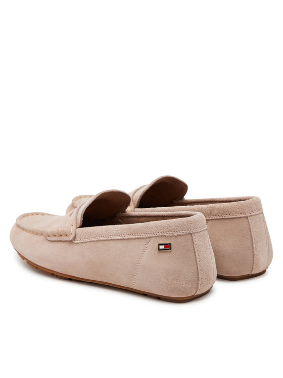 Tommy Hilfiger Tommy Hilfiger Mokasīni Flag Soft Suede Driver Loafer FW0FW08558 Rozā