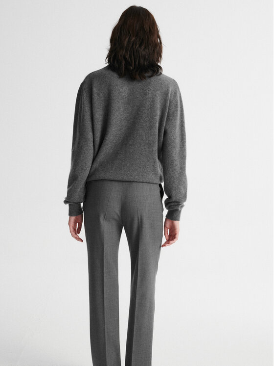 MARI PRETI MARI PRETI Kalhoty z materiálu SERENE Šedá Slim Fit