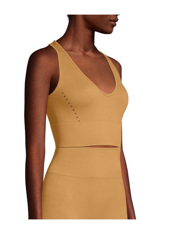 Casall Casall Biustonosz top Seamless Femme V-neck Top Brązowy