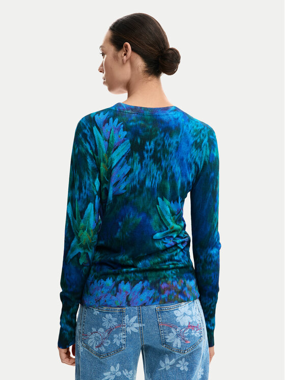 Desigual Desigual Svetr Suecia 26SWJF36 Modrá Regular Fit