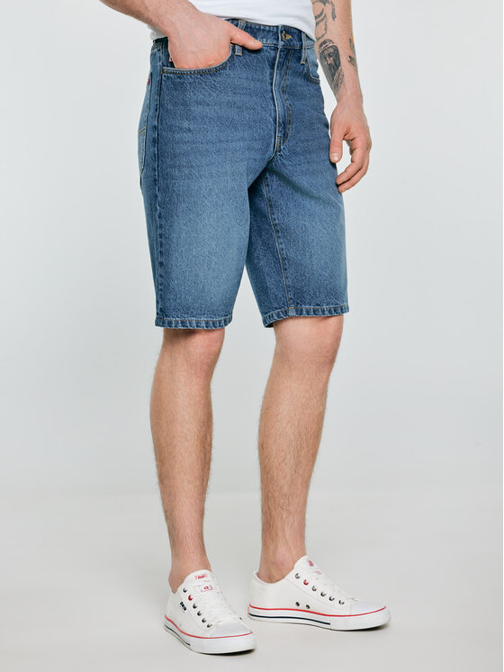 BIG STAR BIG STAR Kurtka jeansowa COLTER Niebieski Regular Fit