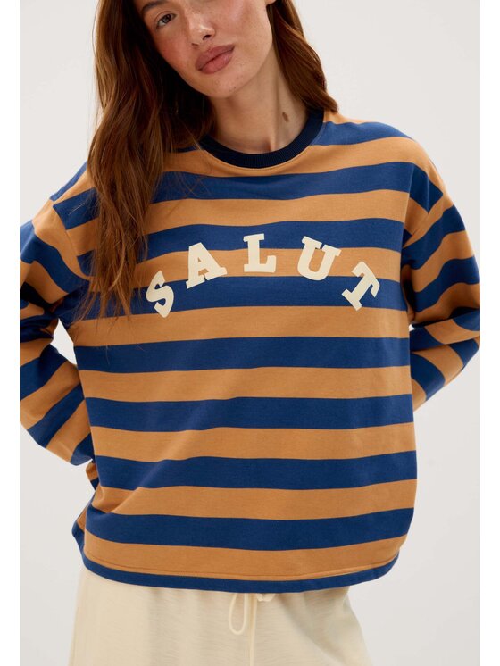 Mirons Mirons Longsleeve Print Kolorowy Regular Fit