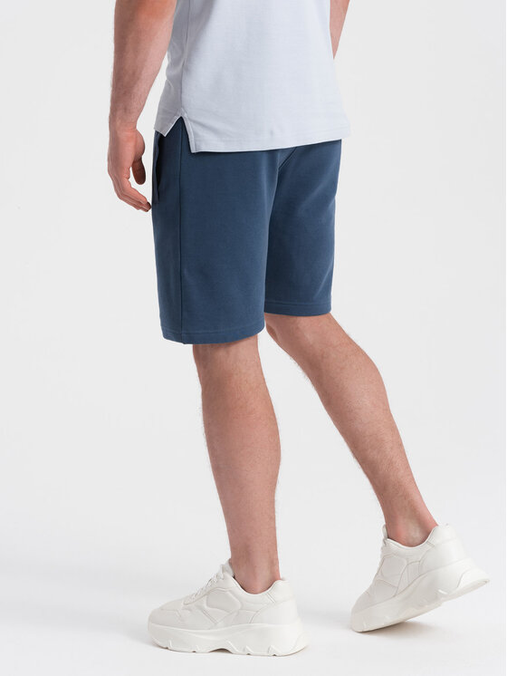 Ombre Ombre Szorty materiałowe OM-SRBS-0139 Niebieski Regular Fit