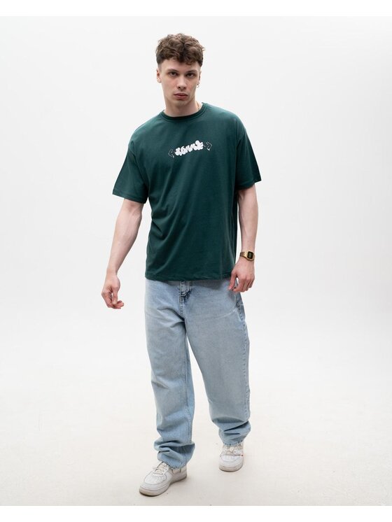 MyStars MyStars T-Shirt Koszulka Z Krótkim Rękawem Męska Ciemna Zielona MyStars Too Cool Miś S Zielony Regular Fit