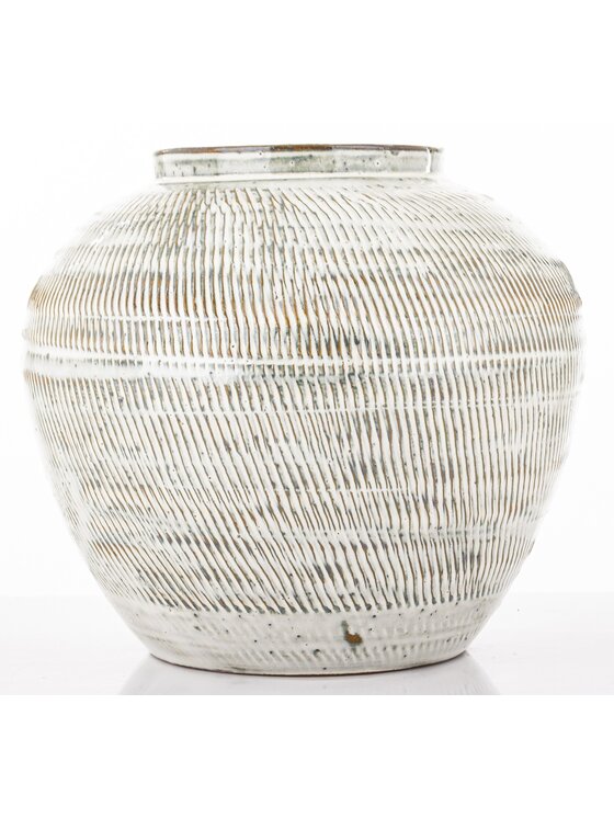 MIAhome MIAhome Wazon ceramiczny 22x24,5x24,5 cm HUGLI Beżowy
