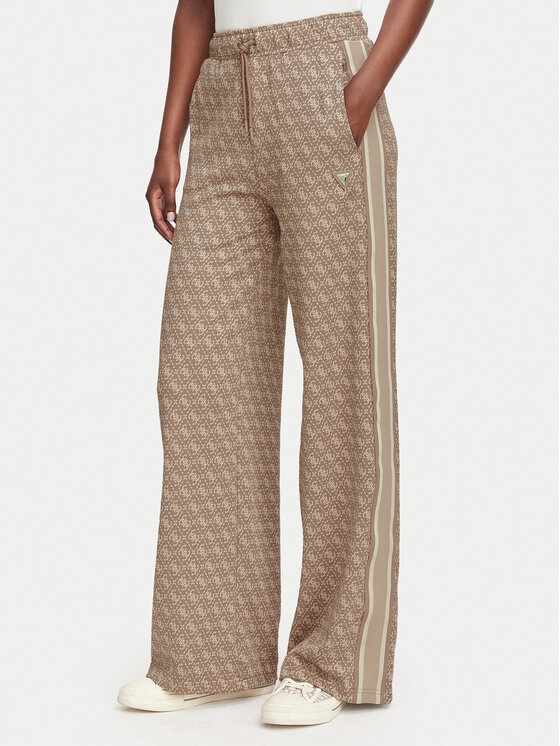Guess Pantaloni trening V6YB27 K5181 Maro deschis Relaxed Fit