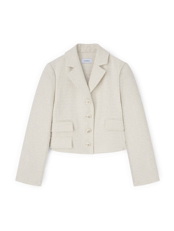 Motivi Motivi Giacca di transizione Q031Q001044N002 Crema Regular Fit