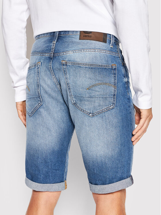 G-Star Raw G-Star Raw Kratke traperice 3301 1/2 D07432-8973-071 Tamnoplava Straight Fit