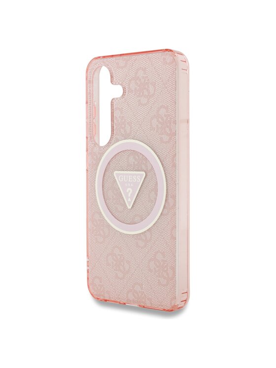 Guess Guess Etui na telefon Glitter Triangle Buttons Różowy