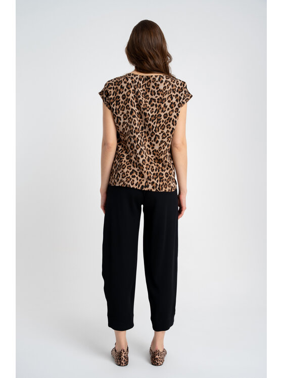 CLICK CLICK Bluzka 10-6760 Brązowy Loose Fit