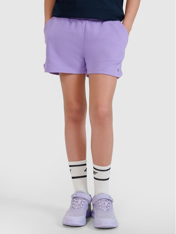 4F 4F Szorty sportowe BASIC+ Fioletowy Regular Fit