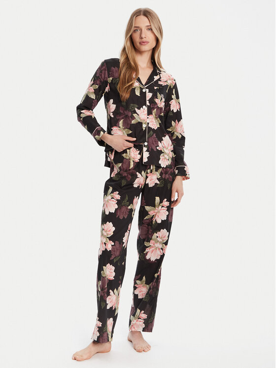 LAUREN RALPH LAUREN LAUREN RALPH LAUREN Pidžama ILN92438 Crna Regular Fit