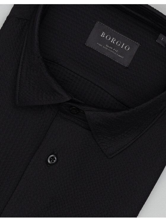 Borgio Borgio Koszula Atella_00674 Czarny Slim Fit