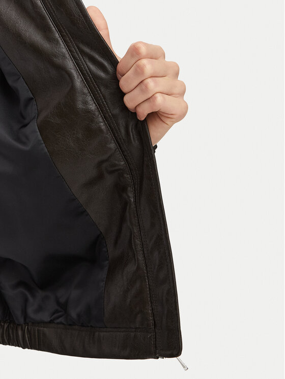 Calvin Klein Jeans Calvin Klein Jeans Bunda z imitácie kože LV047G516G Hnedá Regular Fit