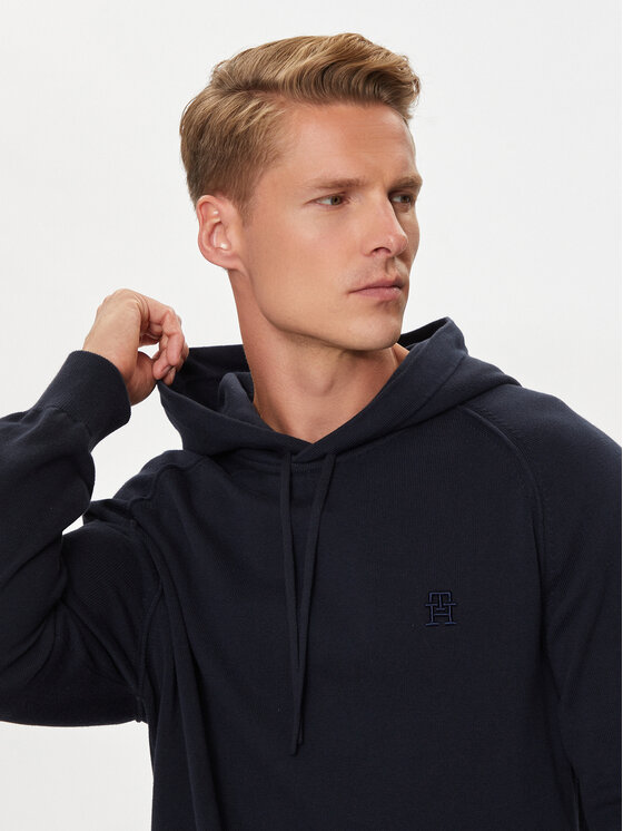 Tommy Hilfiger Tommy Hilfiger Džemperis ar kapuci MW0MW35515 Tumši zils Regular Fit