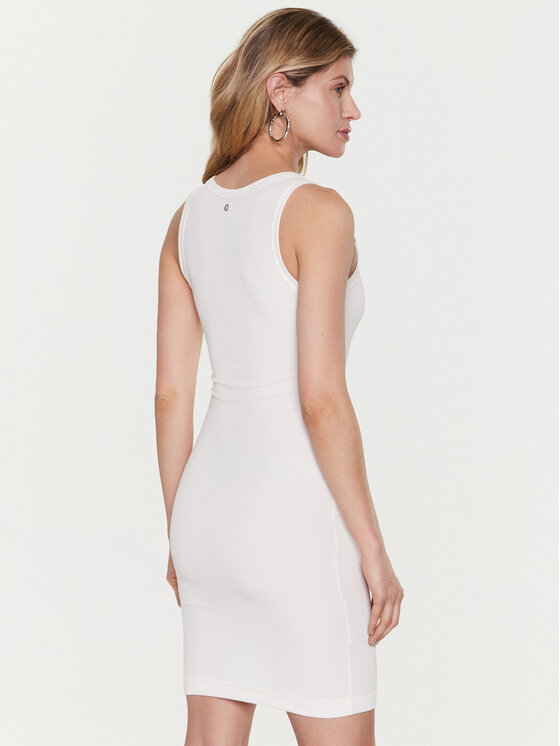 Guess Guess Kleid für den Alltag Christina W3GK24 KAQL2 Écru Slim Fit