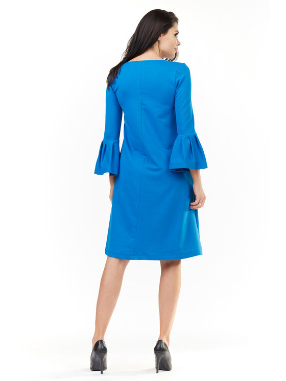 Awama Awama Vestito di maglia A207 Blu Basic Fit