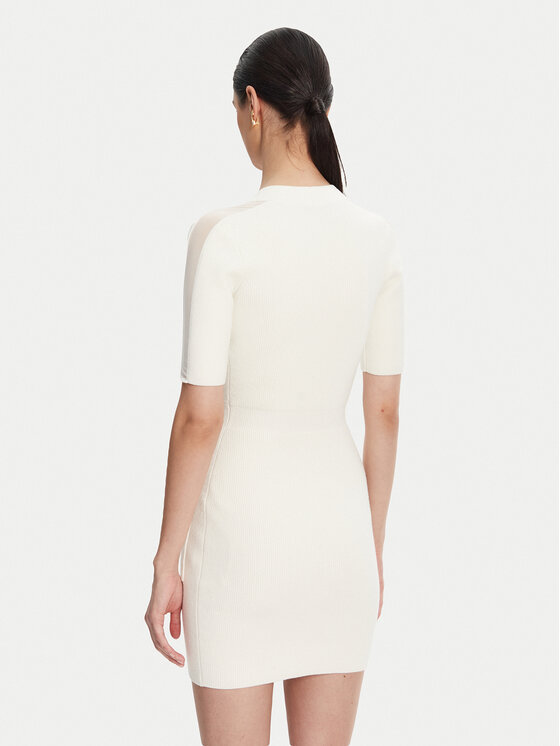 Elisabetta Franchi Elisabetta Franchi Rochie tricotată AM-66S-51E2 Alb Regular Fit