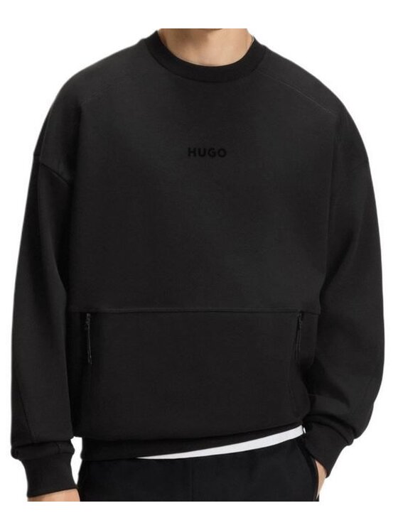 HUGO HUGO Bluza 50542277 10272299 001 Czarny Regular Fit