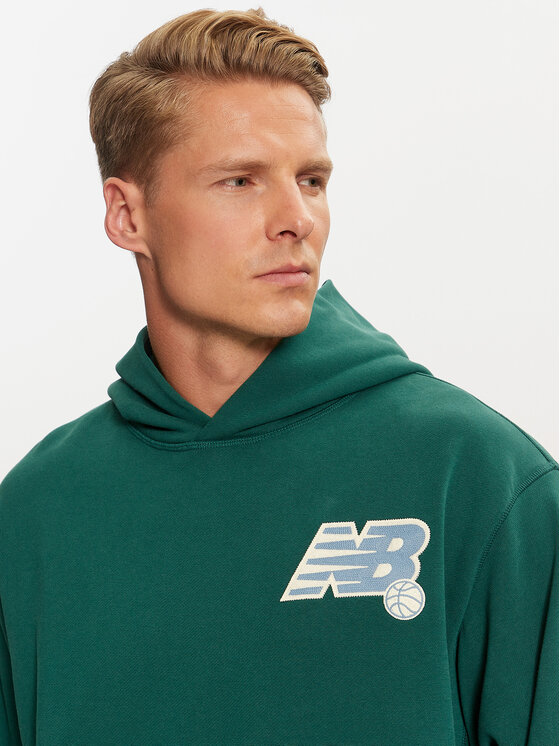 New Balance New Balance Pulóver MT43563 Zöld Regular Fit