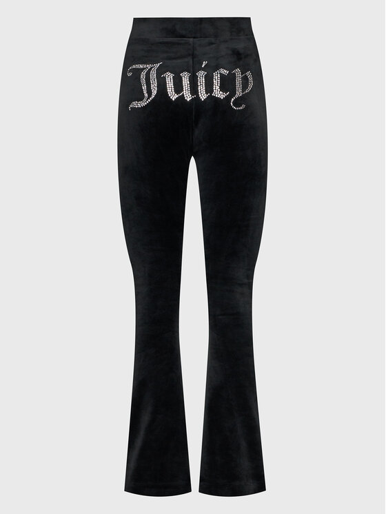 Juicy Couture Juicy Couture Medžiaginės kelnės Freya JCAPB342 Juoda Slim Fit