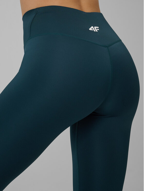 4F 4F Legginsy BASIC+ Turkusowy Slim Fit