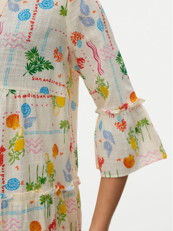 Vero Moda Vero Moda Vestito estivo Elena 10357444 Giallo chiaro Regular Fit