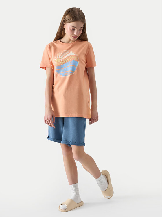 4F 4F T-särk 4FJWSS24TTSHM1135 Oranž Regular Fit