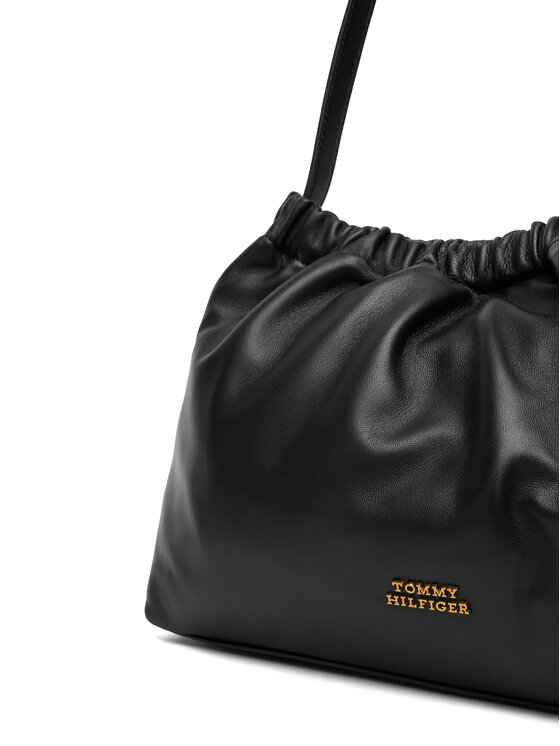 Tommy Hilfiger Tommy Hilfiger Táska Soft Leather Shoulder Bag AW0AW18307 Fekete