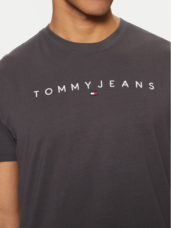Tommy Jeans Tommy Jeans Тишърт Linear Logo DM0DM20744 Сив Regular Fit