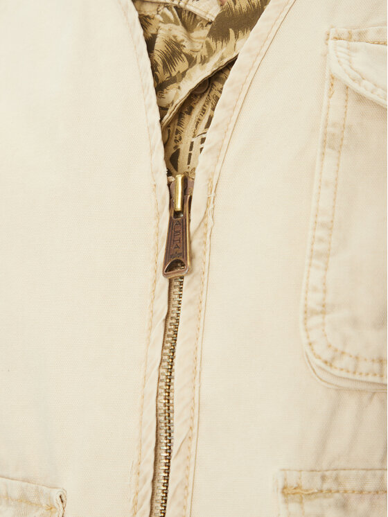 Alpha Industries Alpha Industries Prsluk Canvas Acid Vest 156140 Krem Loose Fit