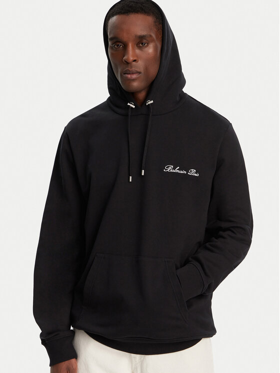 Balmain Balmain Mikina DH1JT047BC78 Černá Regular Fit
