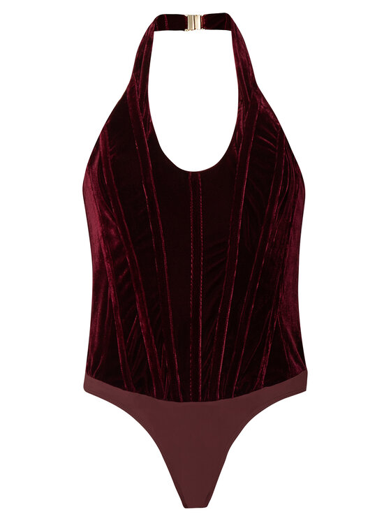Bardot Bardot Body Trey 60030TB2 Bordowy Slim Fit