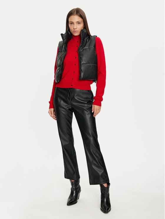 ONLY ONLY Αμάνικο Μπουφάν Elsie 15322028 Μαύρο Regular Fit