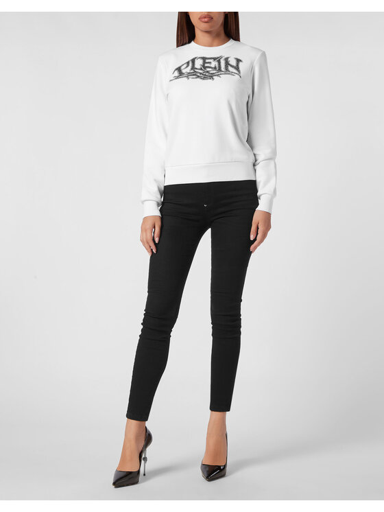 PHILIPP PLEIN PHILIPP PLEIN Bluza 5111 Biały Regular Fit