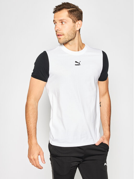 Puma T-Shirt 596465 Biały Regular Fit