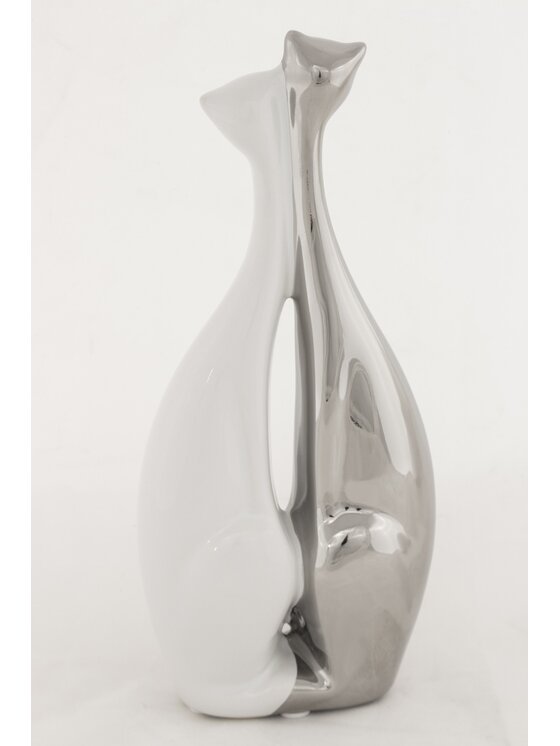 MIAhome MIAhome Figurka para kotów 20x9x5 cm KISSAT Srebrny