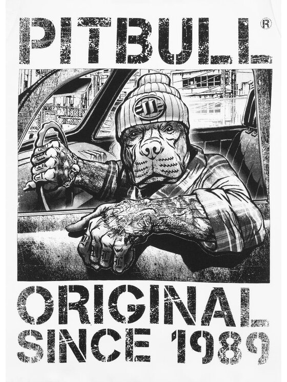 PITBULL PITBULL Tank top Tank Biały Regular Fit