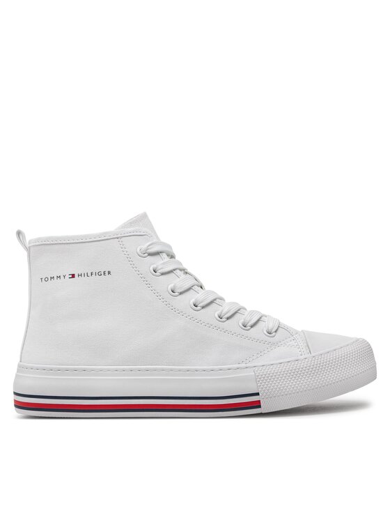 Teniși Tommy Hilfiger High Top Lace-Up Sneaker T3A9-33188-1687 S White 100