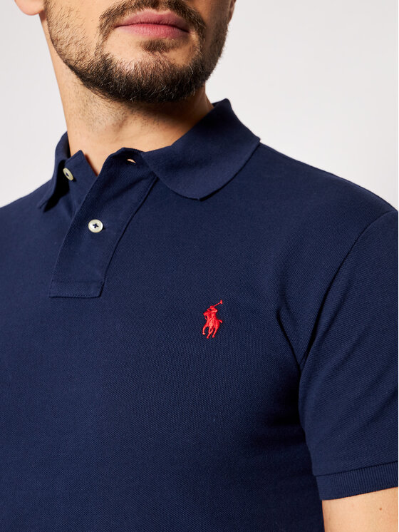 Polo Ralph Lauren Polo Ralph Lauren Polo marškinėliai Core Replen 710795080 Tamsiai mėlyna Slim Fit