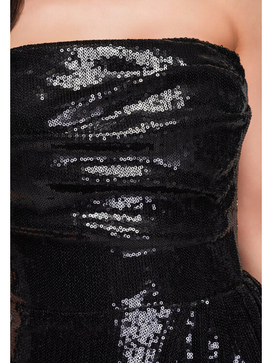 Ombre Ombre Sukienka wieczorowa LA-OM-DLR276 Czarny Regular Fit