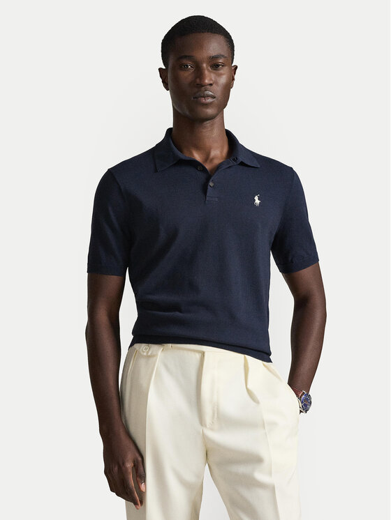 Polo Ralph Lauren Polo Ralph Lauren Polo marškinėliai 710980682001 Tamsiai mėlyna Regular Fit