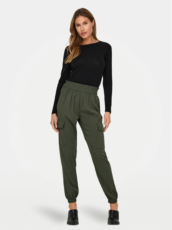 ONLY ONLY Joggery Aris 15245364 Zielony Relaxed Fit