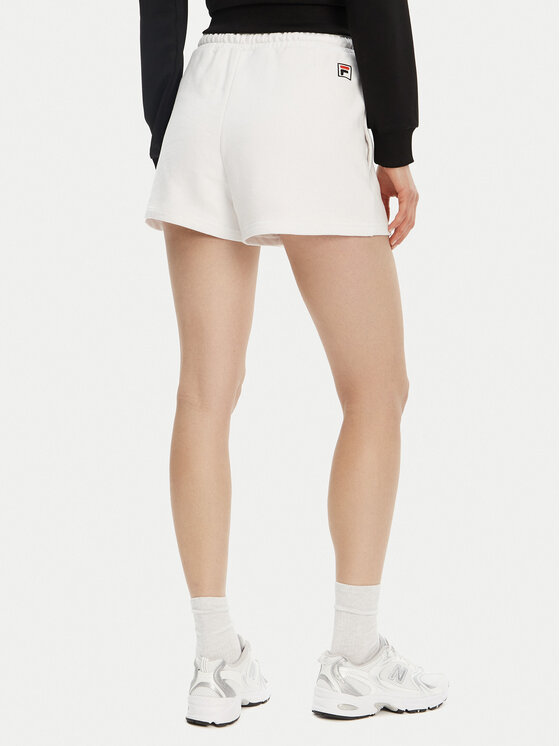 Fila Fila Sportske kratke hlače Louches FAW1032 Bijela Regular Fit