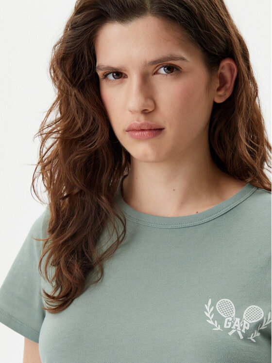 Gap Gap T-krekls 723653-04 Zaļš Regular Fit
