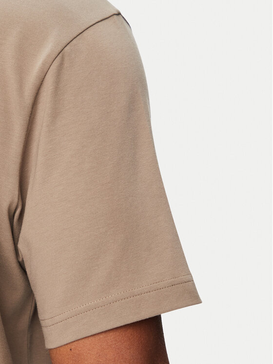 BOSS BOSS Marškinėliai Tee Collar 50562120 Chaki Relaxed Fit