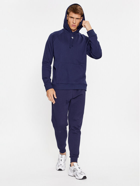 Under Armour Under Armour Bluza Ua Rival Fleece Hoodie 1379757 Granatowy Loose Fit