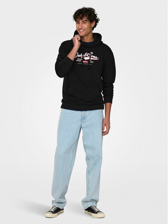 Only & Sons Only & Sons Mikina Lenny 22028594 Černá Regular Fit