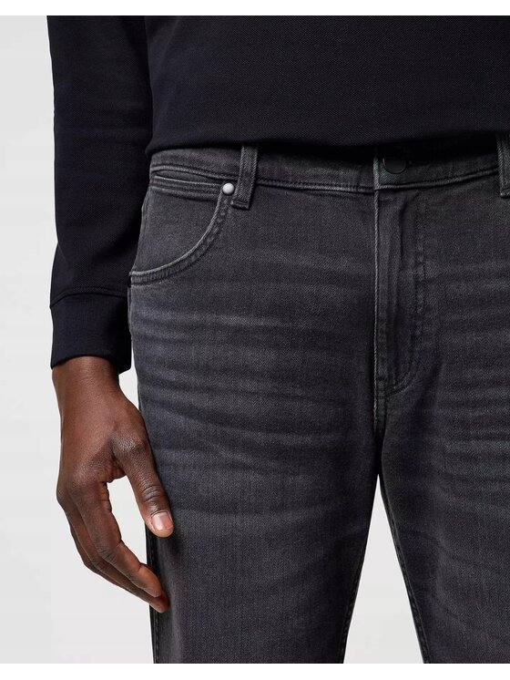 Wrangler Wrangler Jeansy Greensboro Czarny Regular Fit